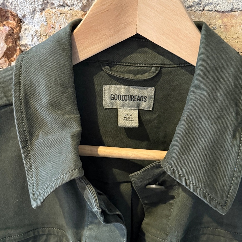 Goodthreads Fatigue Utility Shacket Jacket Green … - image 2